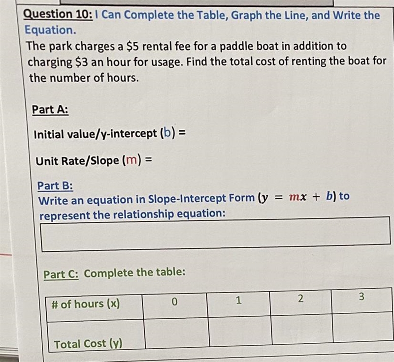 The park charges a $5 rental fee for a paddle boat in addition to charging $3 an hour-example-1