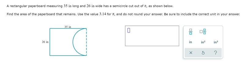 PLEASE HELP, TIME SENSITIVE A rectangular paperboard measuring 35in long and 26in-example-1