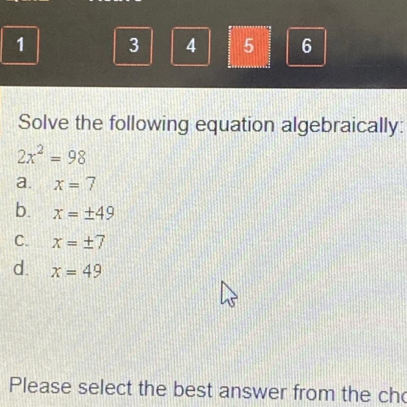 Solve the following equation algebraically please-example-1