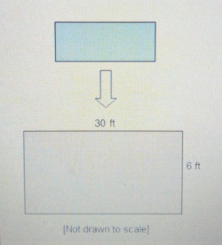 What are the dimensions of the original rectangle? O 5 feet by 1 foot. O 5 feet by-example-1