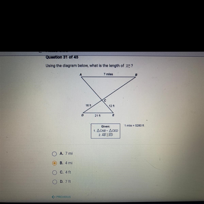 Using the diagram below, what is the length of AC-example-1