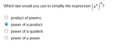 Which law would you use to simplify the expression x49-example-1