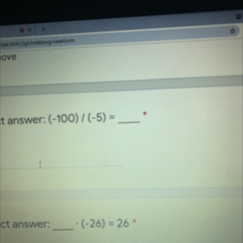 (-100)/(-5)= Help me with both questions please and thank you-example-1