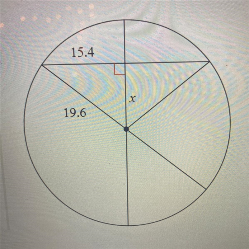 Find the length of the segment indicated. A. 16.4 B. 11.4 C. 12.1 D. 13.3-example-1