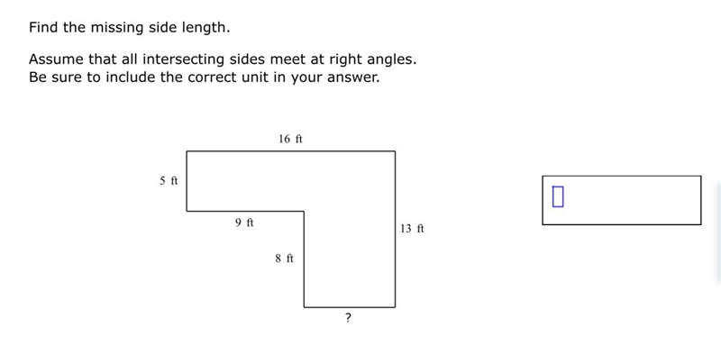 Find the missing side length-example-1