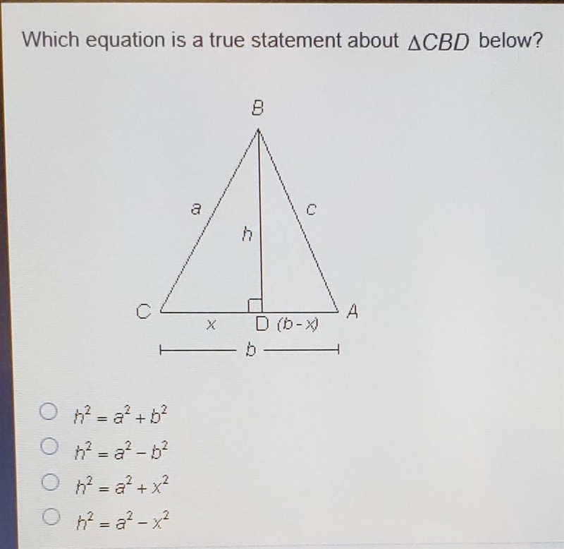 Which equation is a true statement about ACBD below? ​-example-1