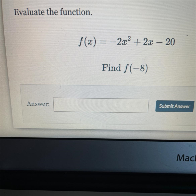 F(-8) evaluate the function-example-1