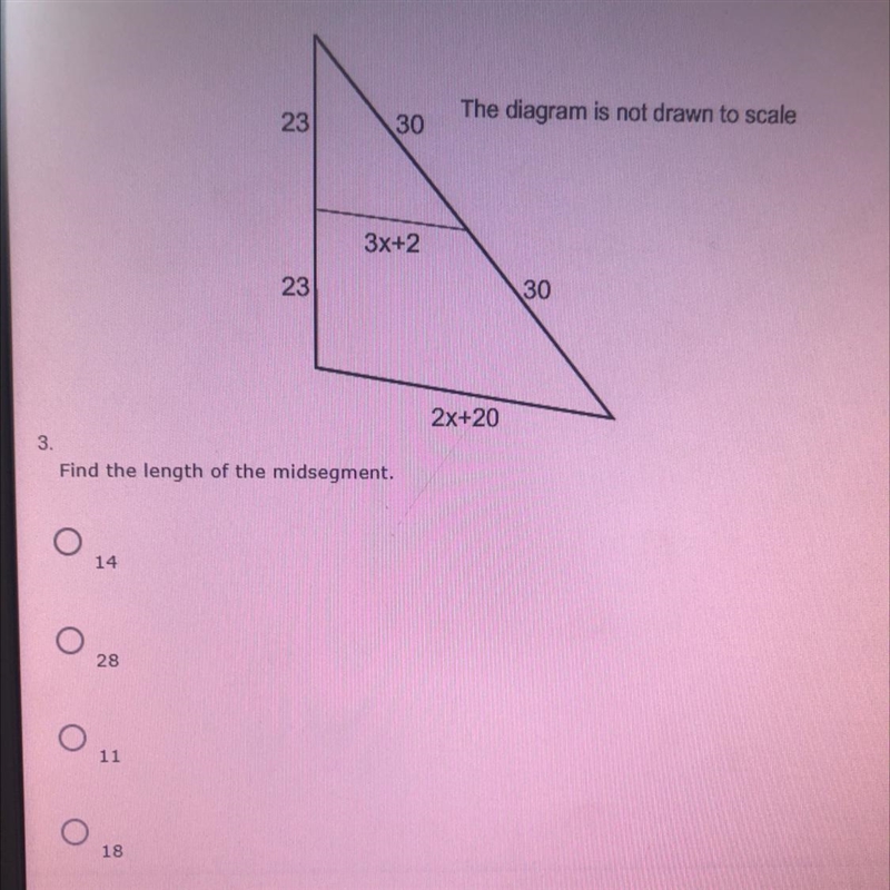 Please help!! :D Find the length of the midsegment.-example-1