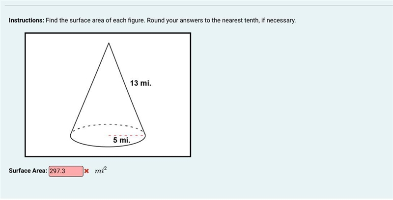 Look at the image below plz correct answers Surface area of cones 15 points-example-1