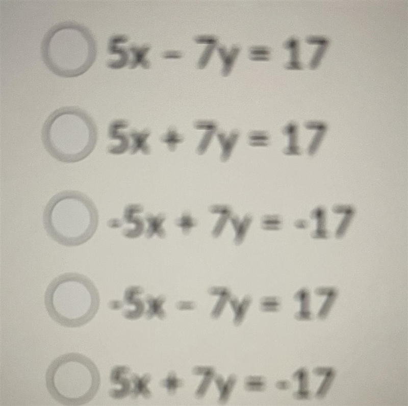 Find the equation of the line containing the points (-5, 6) and (2, 1).-example-1