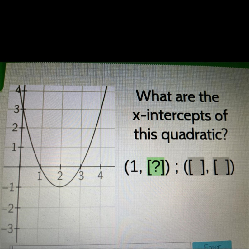 What are the x-intercepts of this quadratic?-example-1