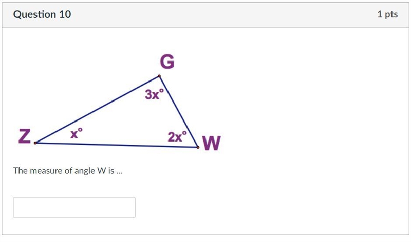 The measure of angle W is ...-example-1