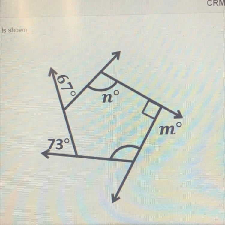 What is the value of m? A. 67 B. 73 C. 90 D. 140 What is the value of n? A. 107 B-example-1