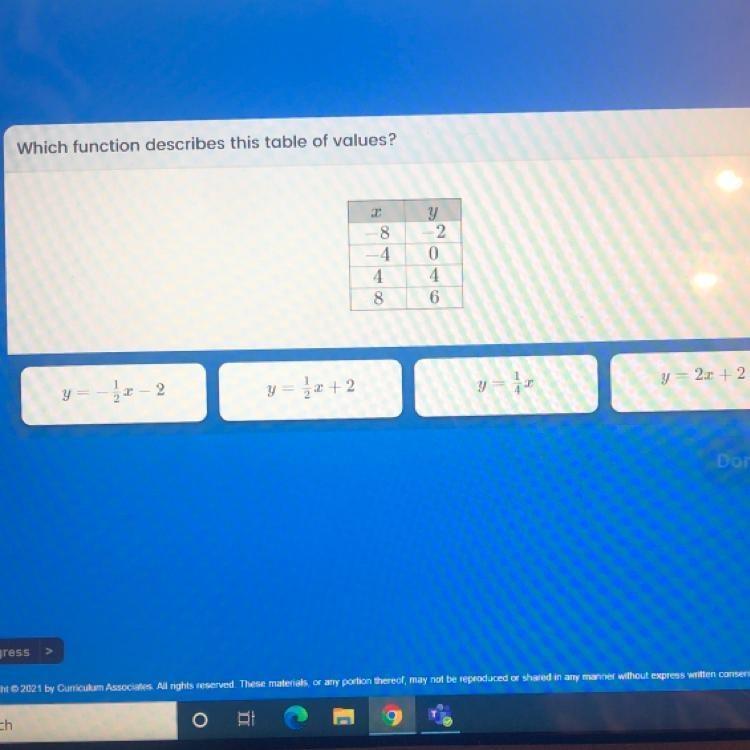 Which function describes this table of values Is it A or B or C or D-example-1