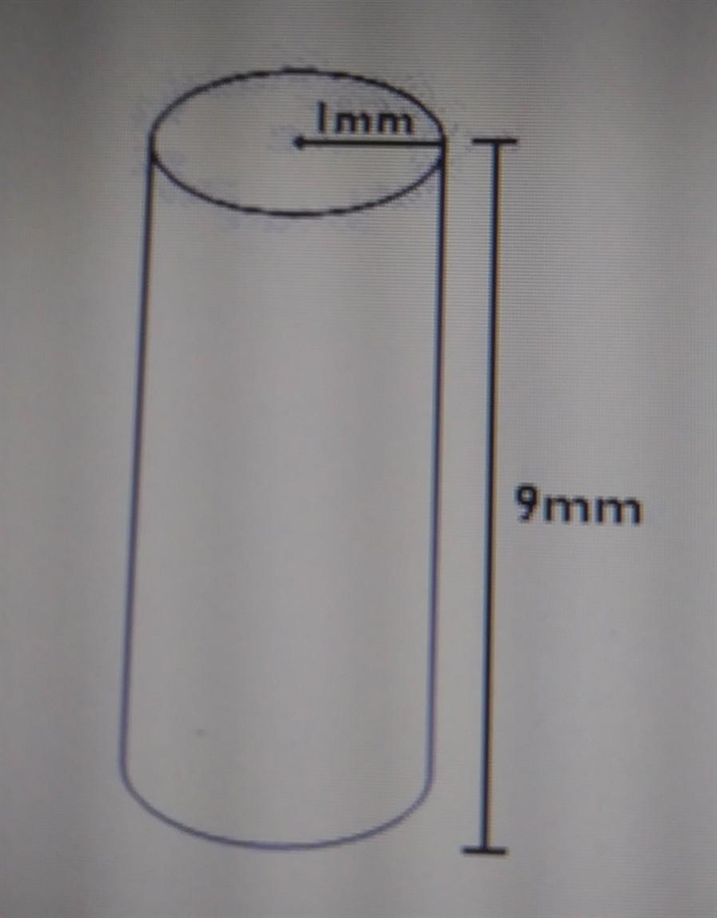 Find the surface area of the cylinder. Use 3.14 for P. A: 56.52 mm² B: 62.8 mm² C-example-1