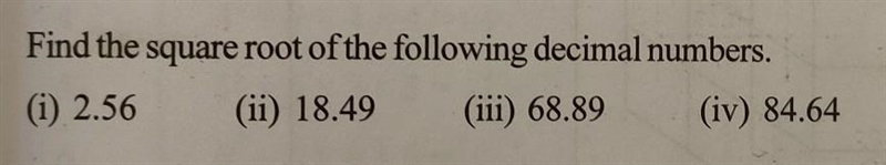 Find the square root of the following decimal numbers.​-example-1