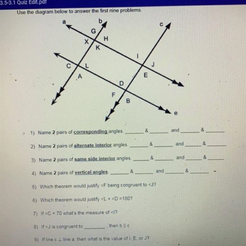 Geometry Help: This is a repost , my last question the photo did not show the graph-example-1