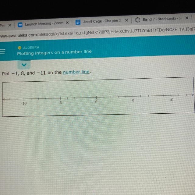 Plot -1, 8, and -11 on the number line. 5 10 -10 -5 0 X-example-1