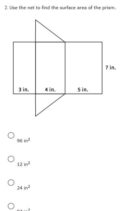 Use the net to find the surface area of the prism. 360 in2 480 in2 408 in2 432 in-example-1