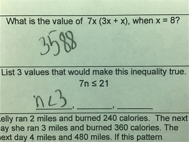 List 3 values that would make this inequality true.-example-1