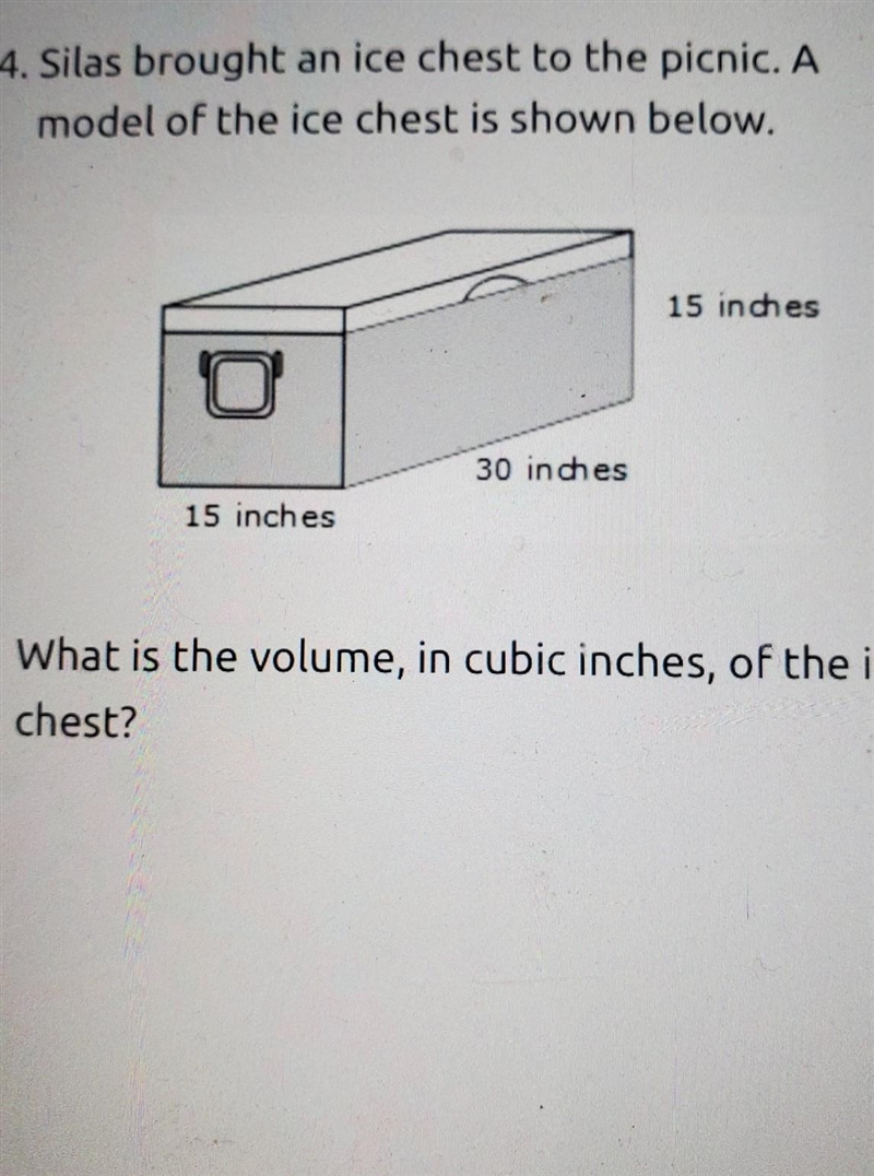 Silas brought an ice chest to the picnic. A model of the ice chest is shown below-example-1