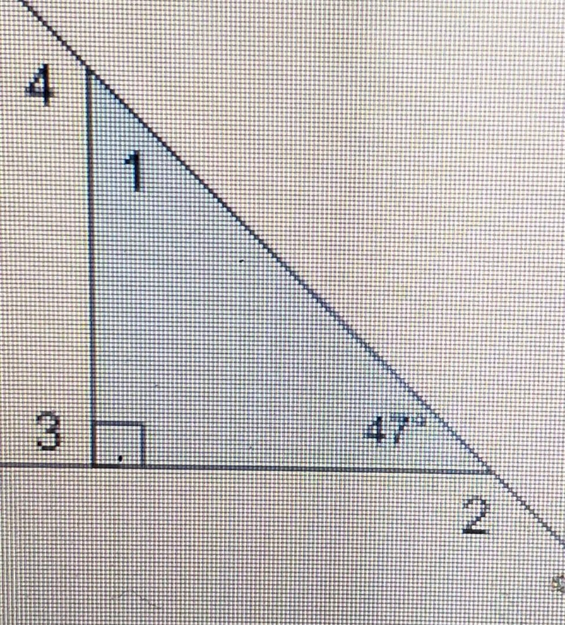 47 I a) Find the values of Angles 1, 2, 3, and 4. Show your steps or explain your-example-1