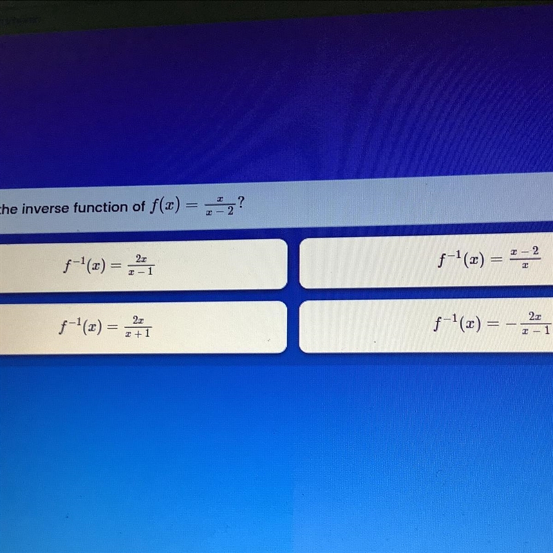 What is the inverse function of f(x) = -2? Hurry please-example-1