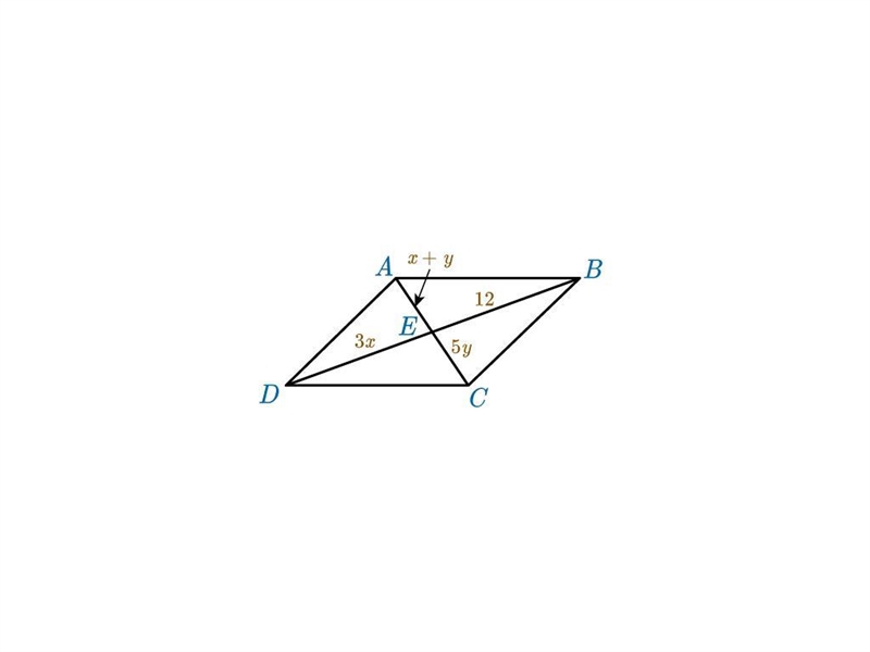 Find the values of the variables in parallelogram ABCD-example-1