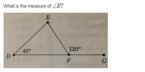 15 PTS PLEASE HELP QUICK THE QUESTION IS BELOW What is the measure of ∠E?-example-1