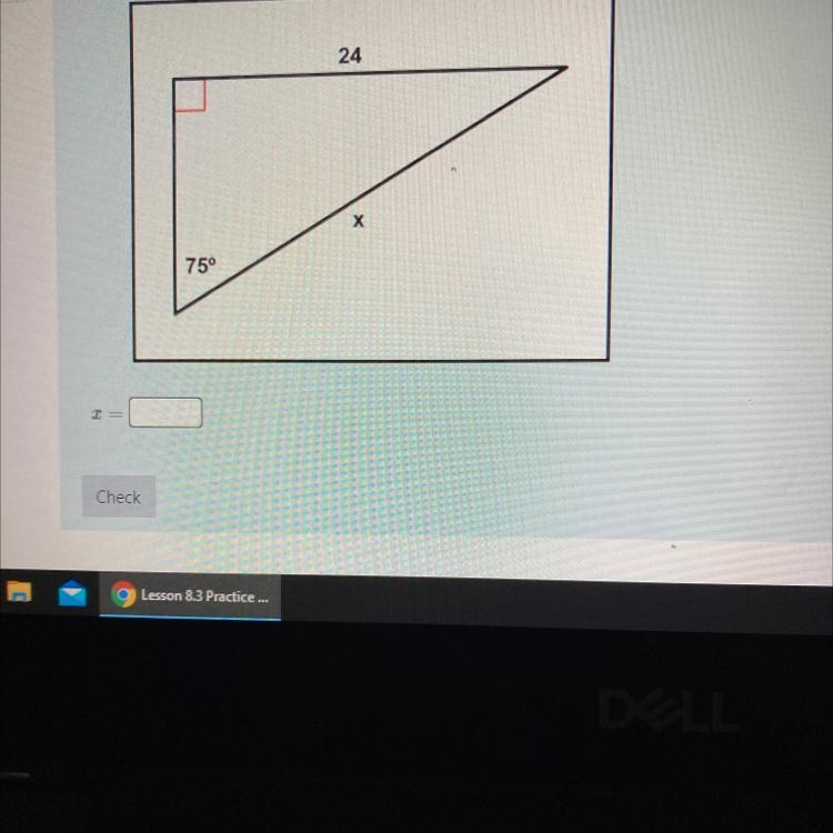 Find the missing side. round your answer to the nearest tenth. PLEASE HURRY!-example-1