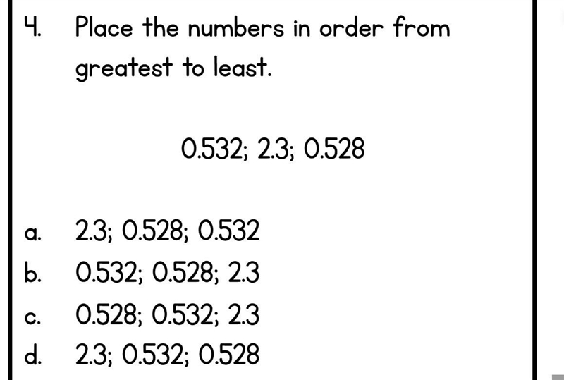 Place the numbers in order from greatest to least.-example-1