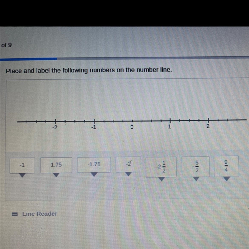 Please helpp!! I need help placing and label the following numbers on the number line-example-1