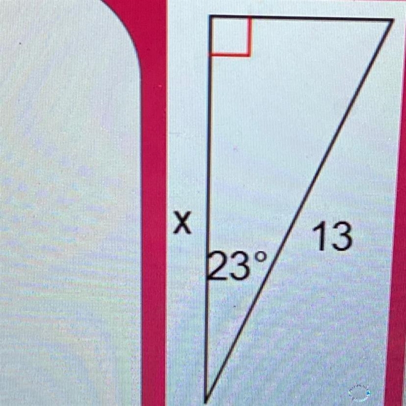 Use trigonometry to solve for x. Round to the nearest tenth.-example-1