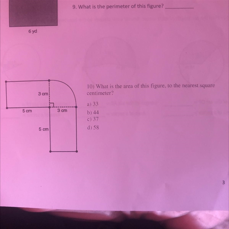 What is the area of this figure to the nearest square centimeter-example-1