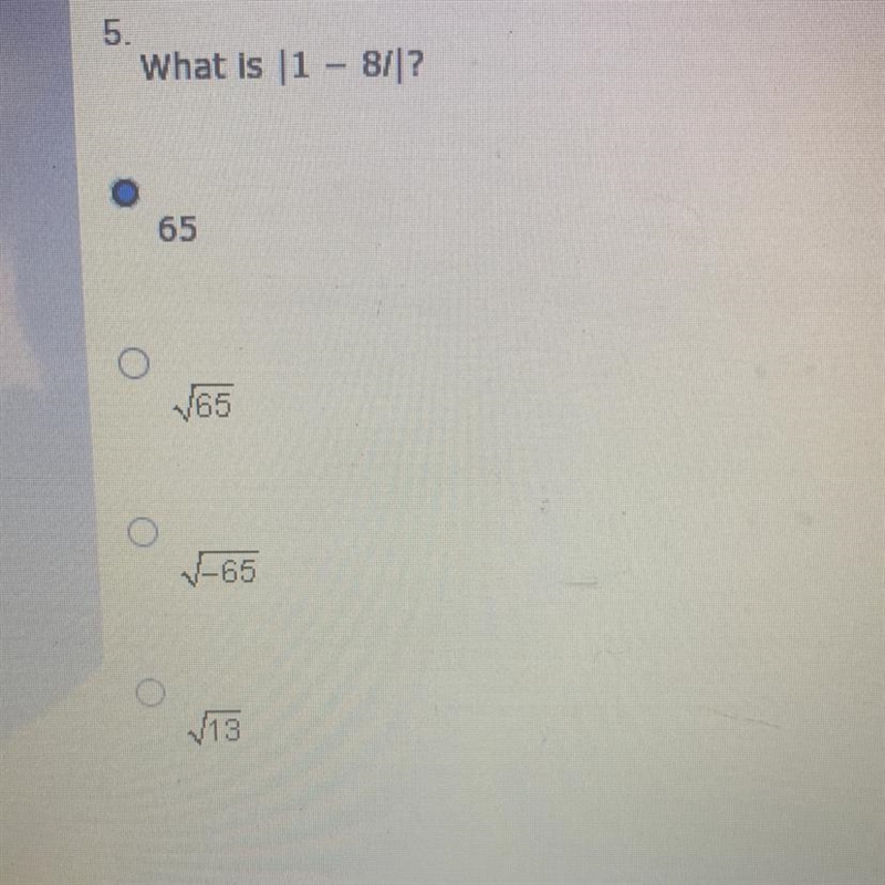 What is |1-8i|? A. B. C D-example-1