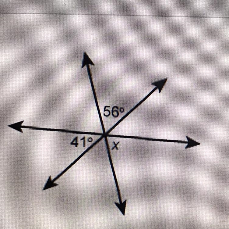 I really need help! What is the measure of angle x? Enter your anwer in the box X-example-1