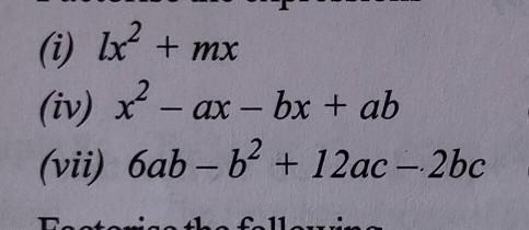 Factorise the expressions.​-example-1