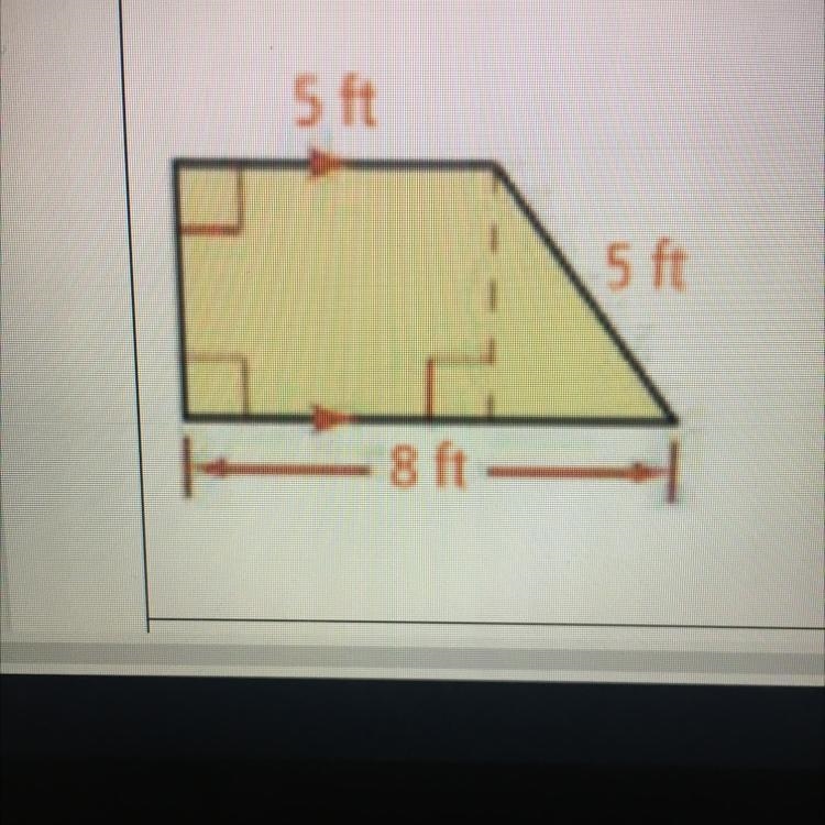 2. The diagram of Andy's Pizza Shack is on the left. What is the perimeter of the-example-1