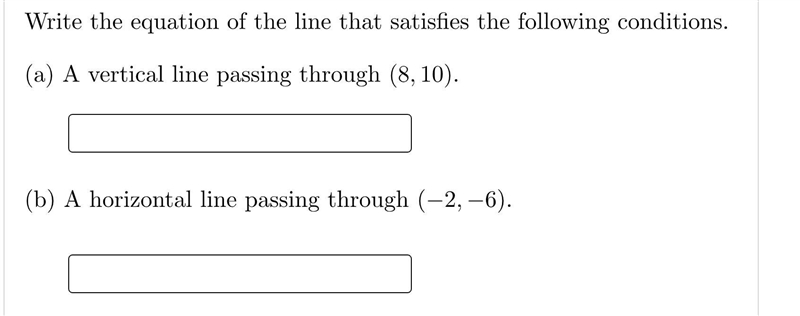 Write the equation of the line that satisfies the following conditions.-example-1