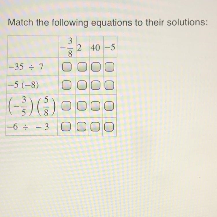 Match the following equations to their solutions:-example-1