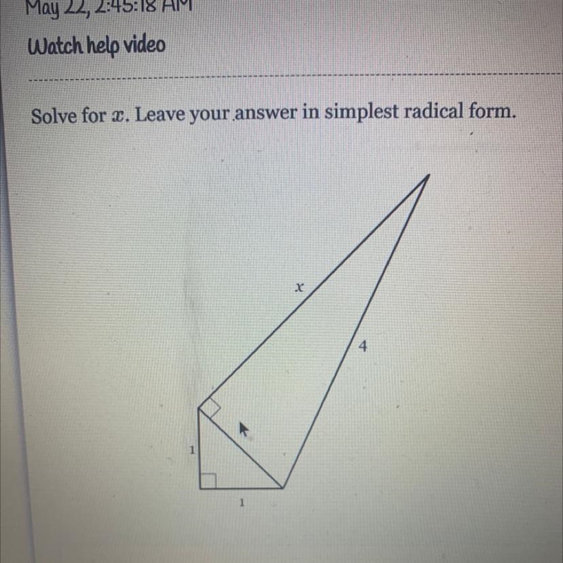 PYTHAGOREAN THEOREM !! DONT NEED U TO EXPLAIN JUST GIVE ANSWER DONT HAVE TIME FOR-example-1