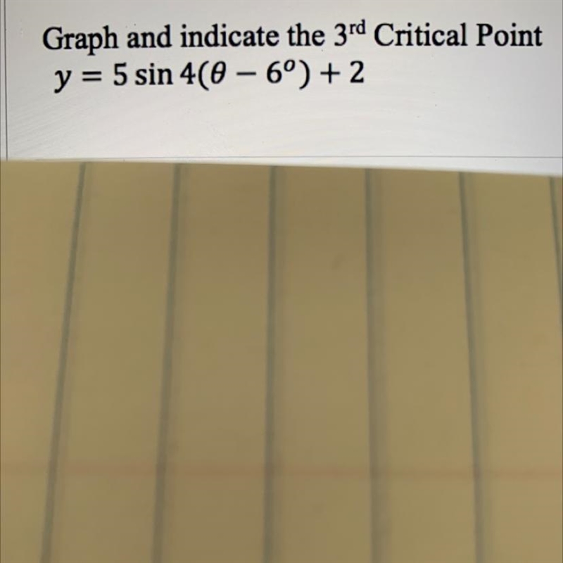 URGENT HELP! Graph and indicate the 3rd Critical Point-example-1