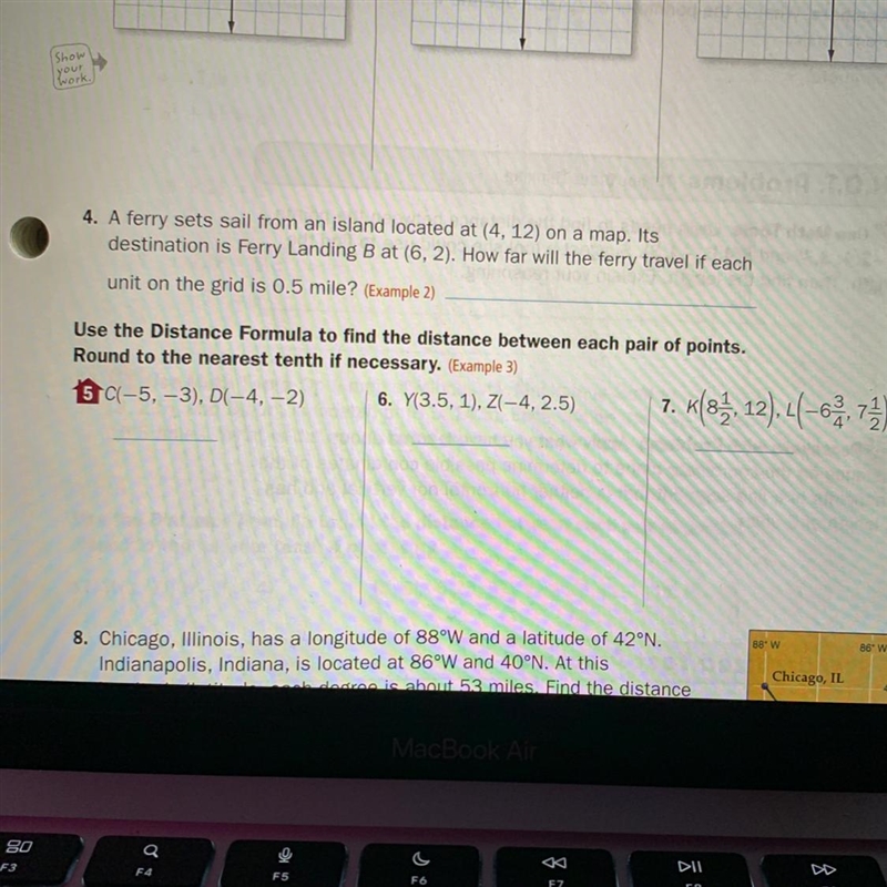 6. Y(3.5, 1), Z(-4, 2.5) Please help-example-1