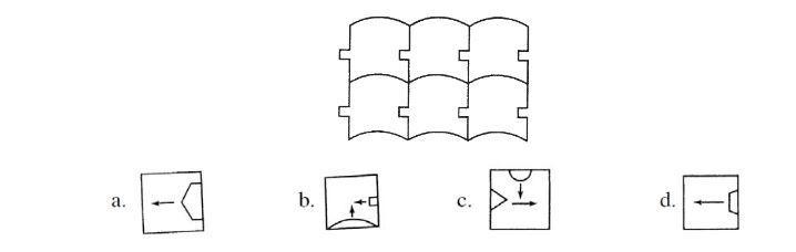 1. Which figure would you have used to make the Escher‐like tessellation shown below-example-1