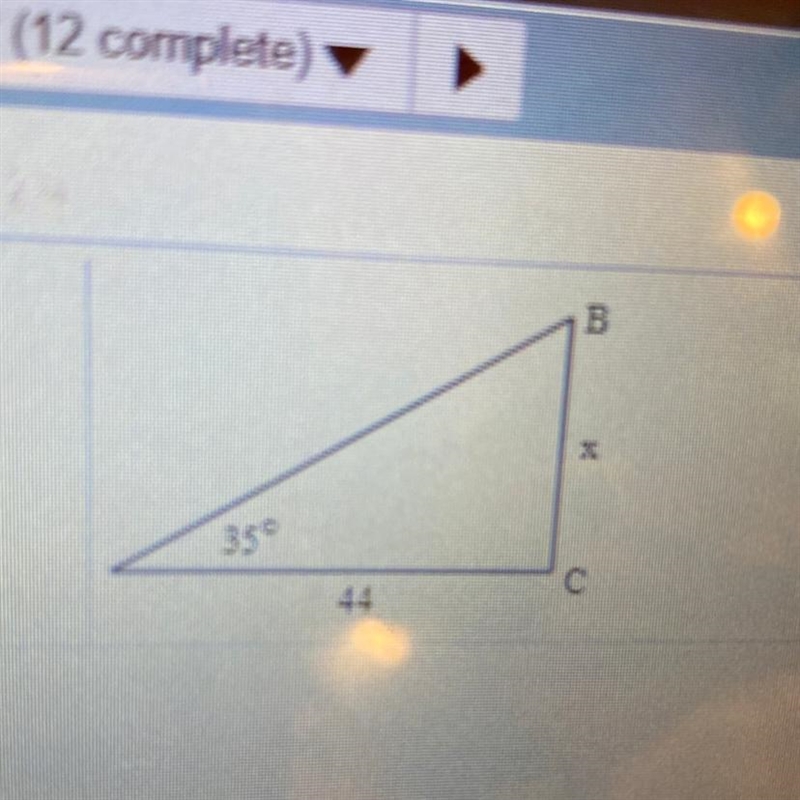 Solve for x. Round to the nearest hundredth-example-1