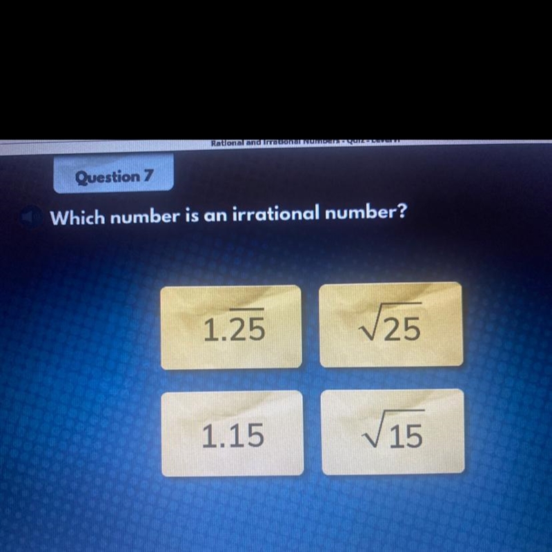 Which number is an irrational number?-example-1