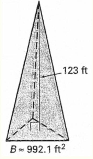 Referring to the figure, find the volume of the solid shown. Round to the nearest-example-1