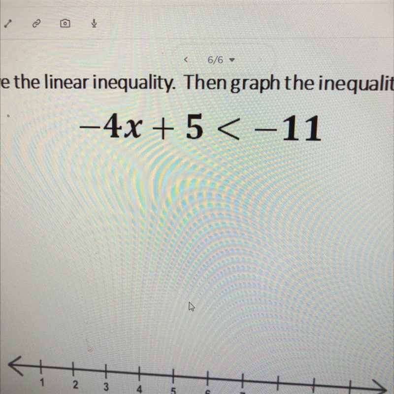 Solve the linear inequality then graph the inequality-example-1