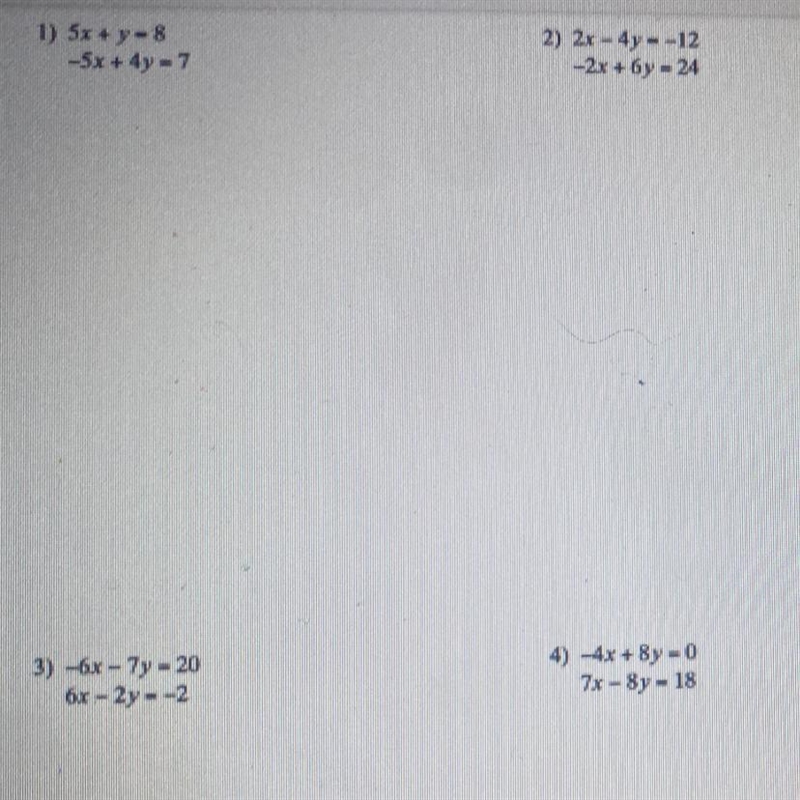 Solving systems by elimination.-example-1