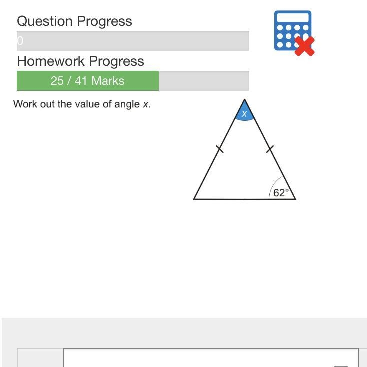 Work out the value of angle x-example-1